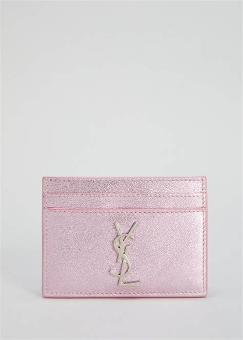 pink ysl card holder|ysl zipped card holder.